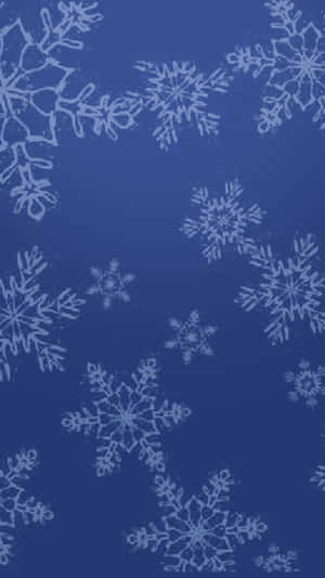 Festive Christmas Background With Ornaments And Snowflakes Wallpaper