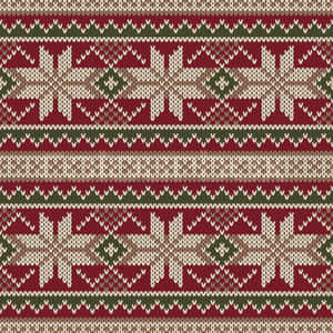 Festive Christmas Sweater Designed For Knitting Wallpaper