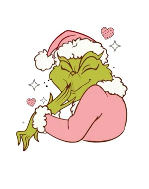 Festive Grinchin Pink Santa Hat Wallpaper