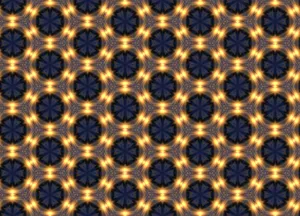 Festive Hexagon Lights Wallpaper