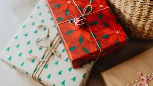 Festive Wrapped Gift Boxes Wallpaper