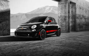 Fiat 500 Abarth Grayscale Wallpaper