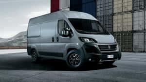 Fiat Ducato Cargo Van Industrial Backdrop Wallpaper