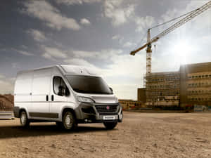 Fiat Ducato Commercial Vanat Construction Site Wallpaper