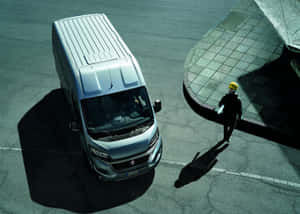 Fiat Ducato Commercial Vanwith Worker Wallpaper