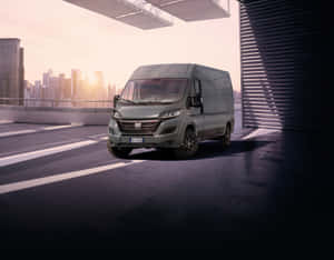 Fiat Ducato Van Urban Sunset Wallpaper