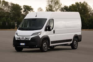 Fiat Ducato White Van Parked Wallpaper