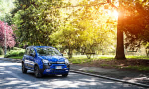 Fiat Panda On Scenic Mountain Road Wallpaper