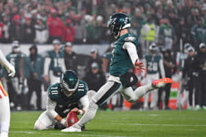 Field Goal Attemptin Football Game Wallpaper