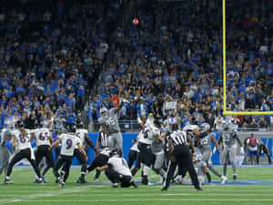 Field Goal Attemptin Football Game Wallpaper