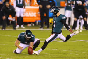 Field Goal Attemptin Football Game Wallpaper