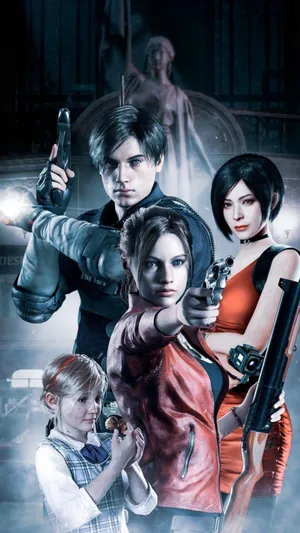 Fierce And Fearless Resident Evil Characters Wallpaper