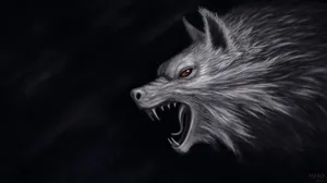 Fierce And Majestic Angry Wolf Wallpaper