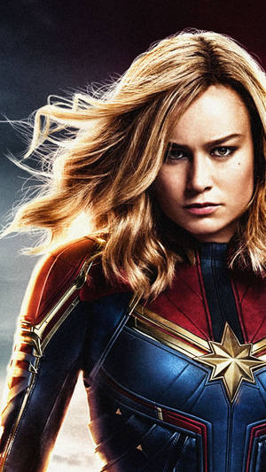 Fierce Captain Marvel Iphone Wallpaper