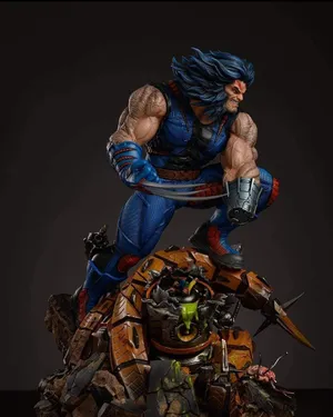 Fierce Comic Character Statue Wallpaper