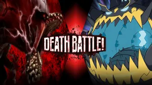 Fierce Guzzlord In Battle Scene Wallpaper