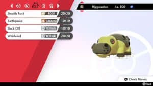 Fierce Hippowdon In Battle Stance Wallpaper