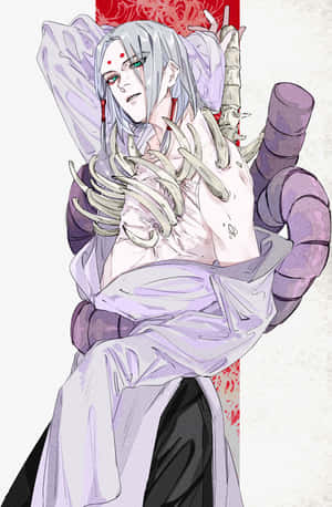 Fierce Kimimaro In Action Wallpaper