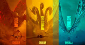 Fierce King Ghidorah Unleashed Wallpaper