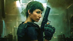 Fierce Look Of Tokyo In Money Heist Wallpaper