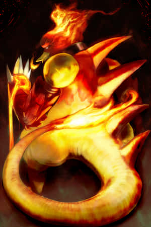 Fierce Magmar In Action Wallpaper