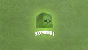 Fierce Minecraft Zombie In Its Natural Habitat Wallpaper