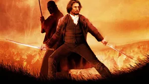 Fierce Samurai Battle In A Classic Japanese Movie Wallpaper