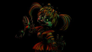 Fierce Scrap Baby From The Five Nights At Freddy's Game Series Wallpaper