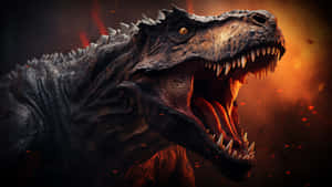 Fierce_ Tyrannosaurus_ Rex_ Firestorm_ Background.jpg Wallpaper