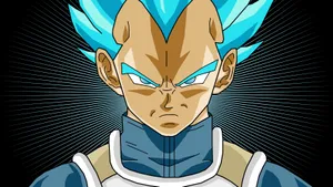 Fierce Vegeta's Super Saiyan Transformation Wallpaper