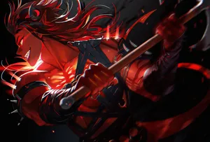 Fierce Warriorin Action Wallpaper