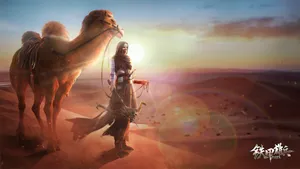 Fierce Warriors Battling In Blood Of Steel Wallpaper