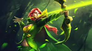 Fierce Windranger In Action Wallpaper