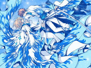 Fiery Blue Tsubasa Reservoir Chronicle Wallpaper