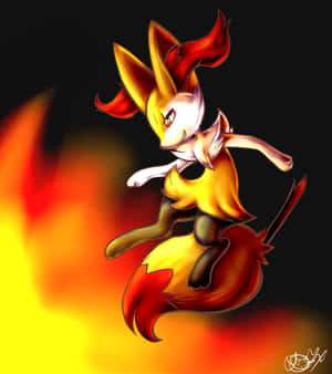 Fiery Braixen Artwork Wallpaper