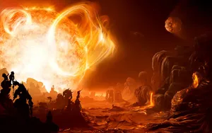 Fiery_ Celestial_ Phenomenon Wallpaper