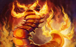 Fiery Centiskorch Graphic Wallpaper