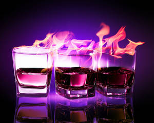 Fiery Cocktail Delight Wallpaper