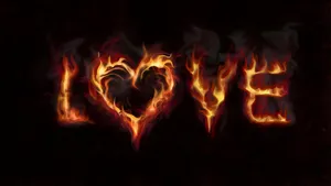 Fiery Dark Love Wallpaper