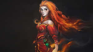 Fiery Dazzle With Lina - Dota 2 Wallpaper Wallpaper