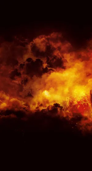 Fiery Explosion Backdrop Wallpaper