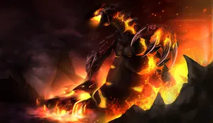 Fiery Graphic Of Primal Groudon Wallpaper