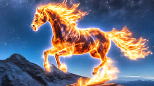 Fiery Horse Of The Zodiac Wallpaper