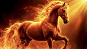Fiery Horse Year Symbol Wallpaper