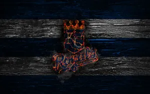 Fiery Kansas City Royals Logo Wallpaper