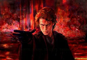 Fiery Landscape Of The Volcanic Planet Mustafar Wallpaper