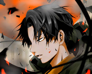 Fiery Levi Aesthetic Wallpaper