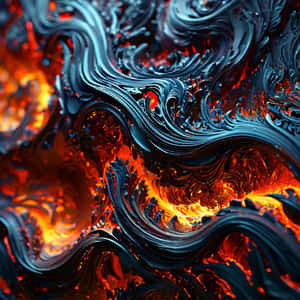 Fiery_ Liquid_ Swirls Wallpaper