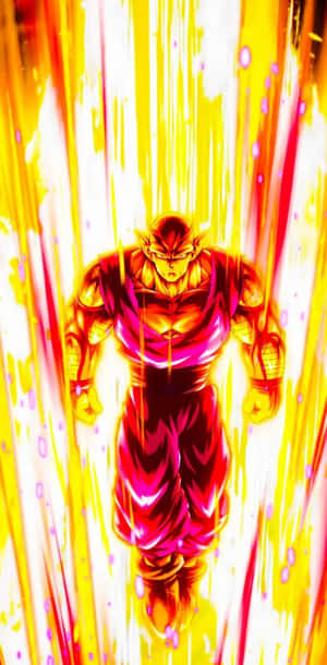 Fiery Orange Anime Character Energy Aura Wallpaper