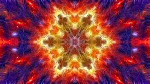 Fiery Red Fractals Wallpaper